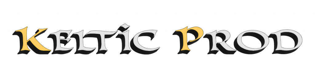Texte "Keltic Prod" avec une typographie stylisée