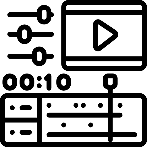 Interface de montage vidéo professionnel à Lorient avec timeline et outils d’édition